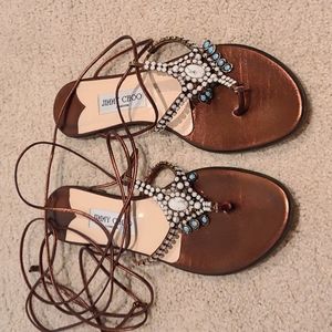 Jimmy Choo Lace-Up Sandals size 8.5